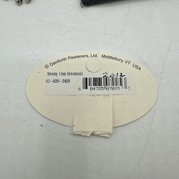 Danforth Pewter Christmas Tree Ornament Silver Tone 2012 - Picture 12 of 16